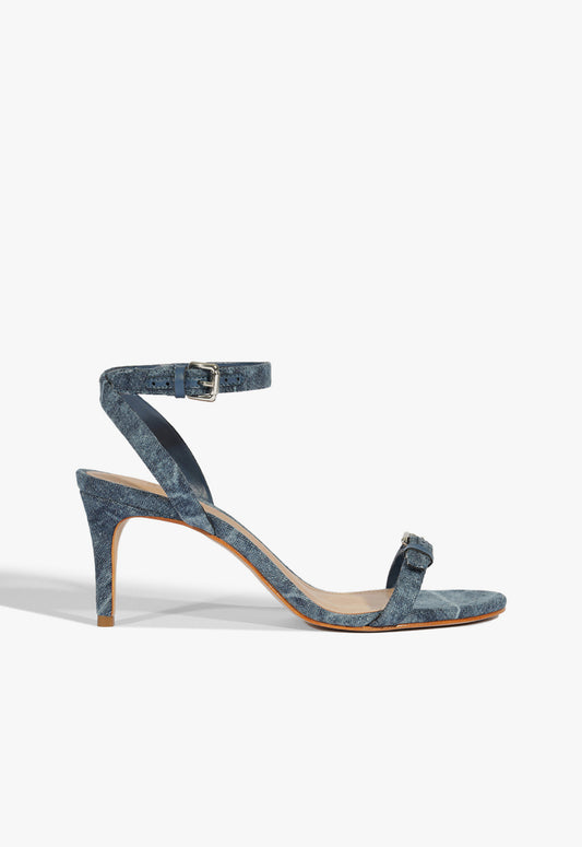 Aurora Mid Sandal Sandals Spring 25 5 Blue Leather - Schutz Shoes