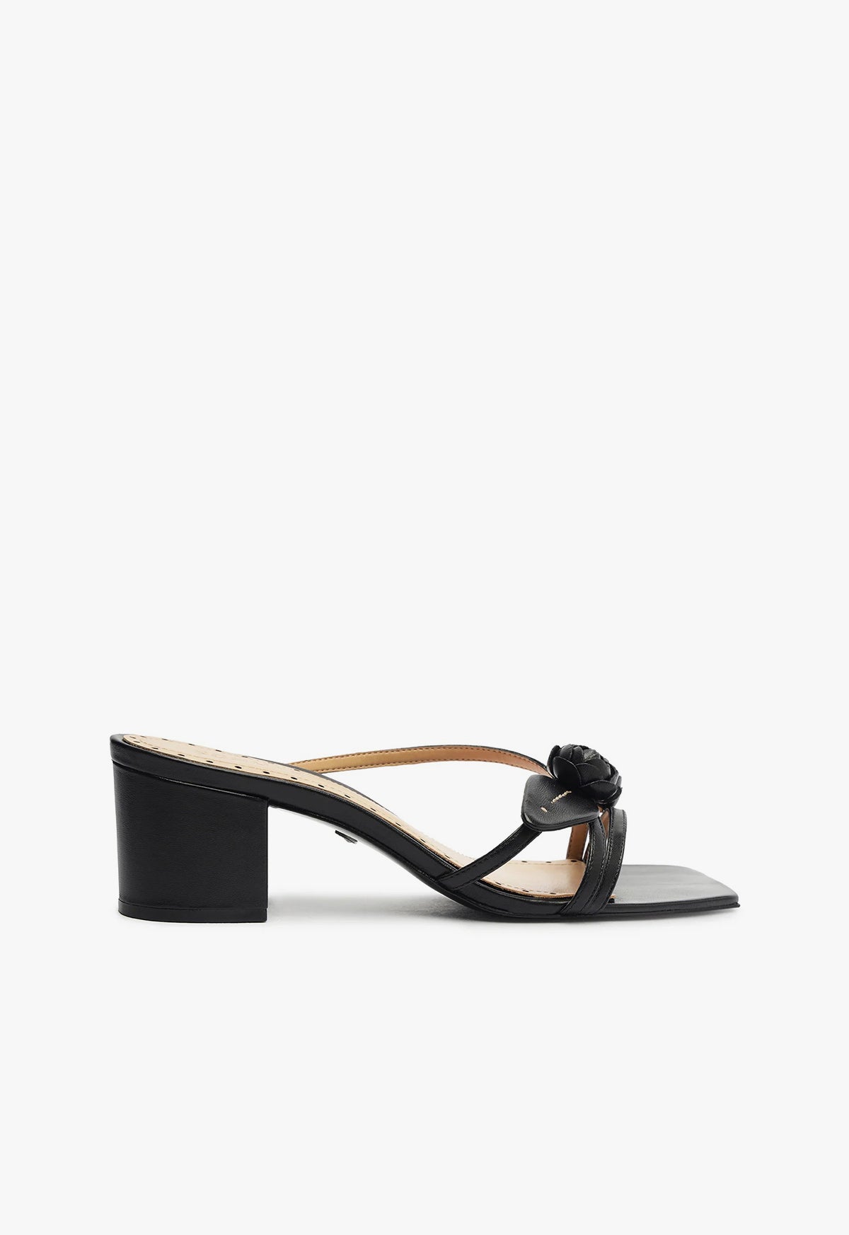 Alma Nappa Leather Sandal SPRING 24 5 Black Nappa Leather - Schutz Shoes