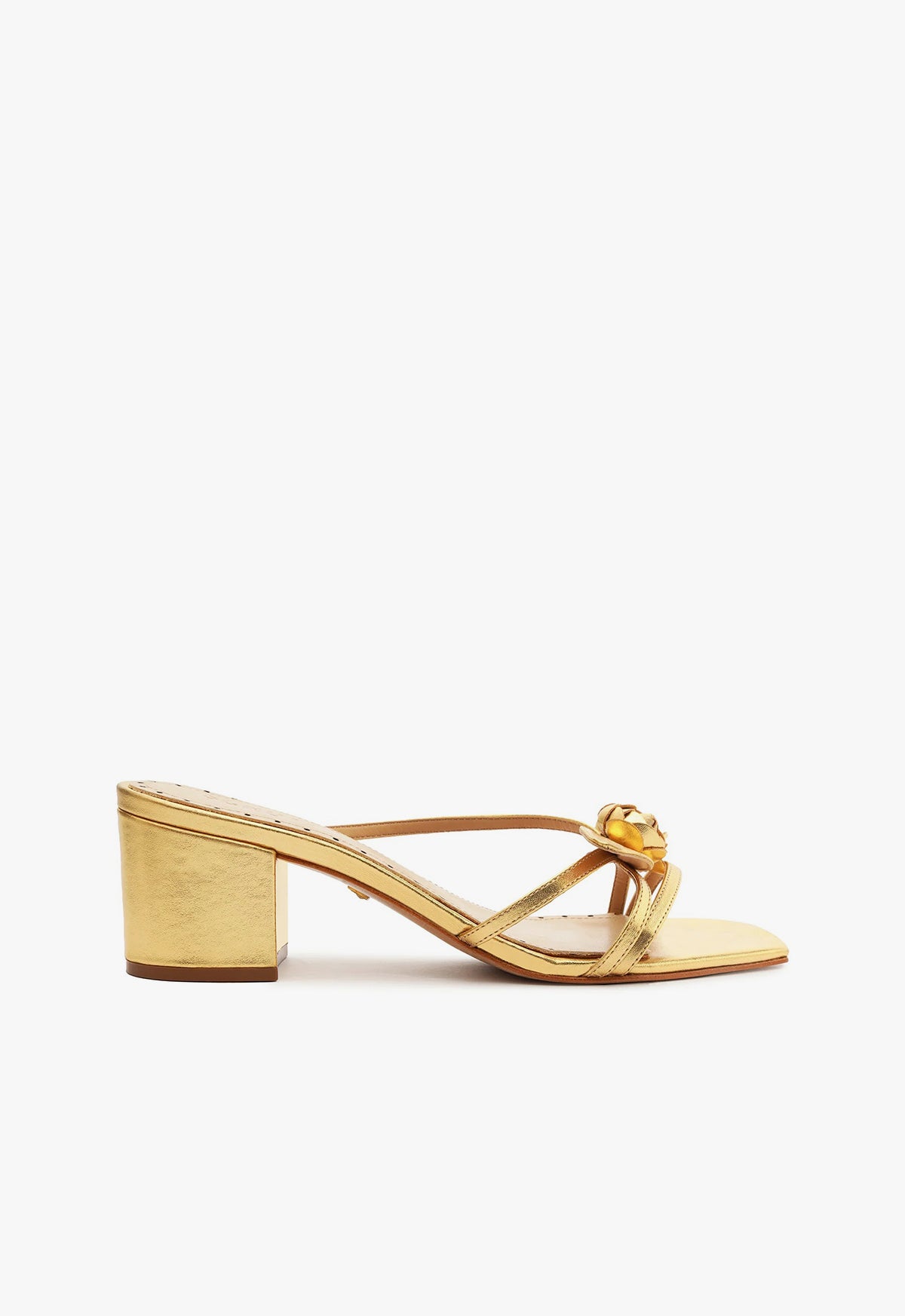 Alma Metallic Leather Sandal Sandals PRE FALL 24 5 Gold Metallic Leather - Schutz Shoes