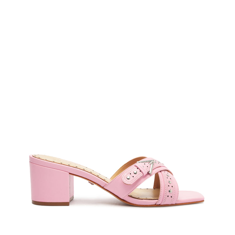 Vinnie Leather Sandal Sandals Pre Fall 24 5 Pink Nappa Leather - Schutz Shoes
