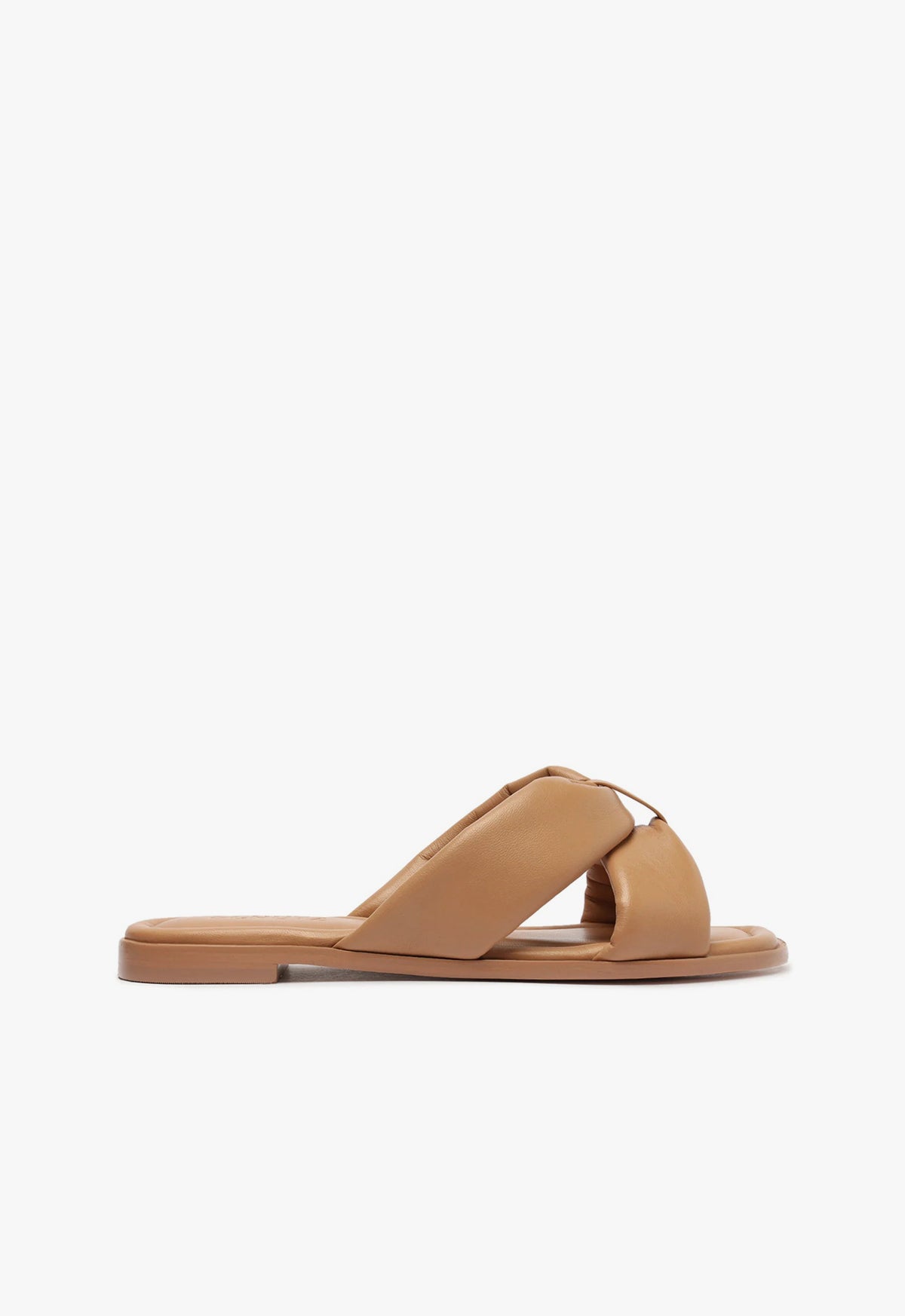 Fairy Flat Sandal Flats CO 5 Honey Beige Leather - Schutz Shoes