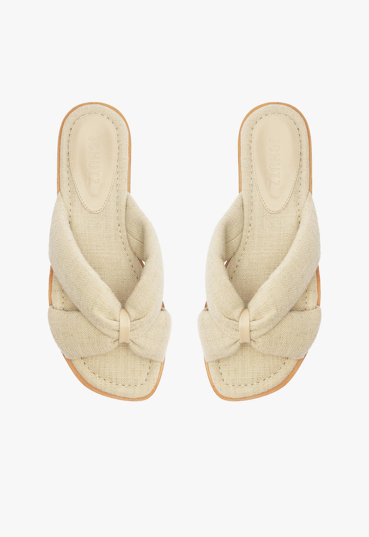 Fairy Casual Linen Sandal Flats SPRING 24 - Schutz Shoes