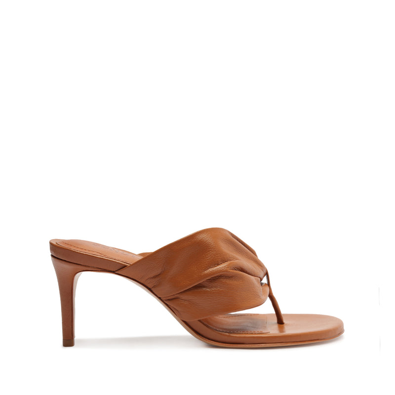 Willow Leather Sandal Sandals Spring 24 5 Honey Peach Calf Leather - Schutz Shoes