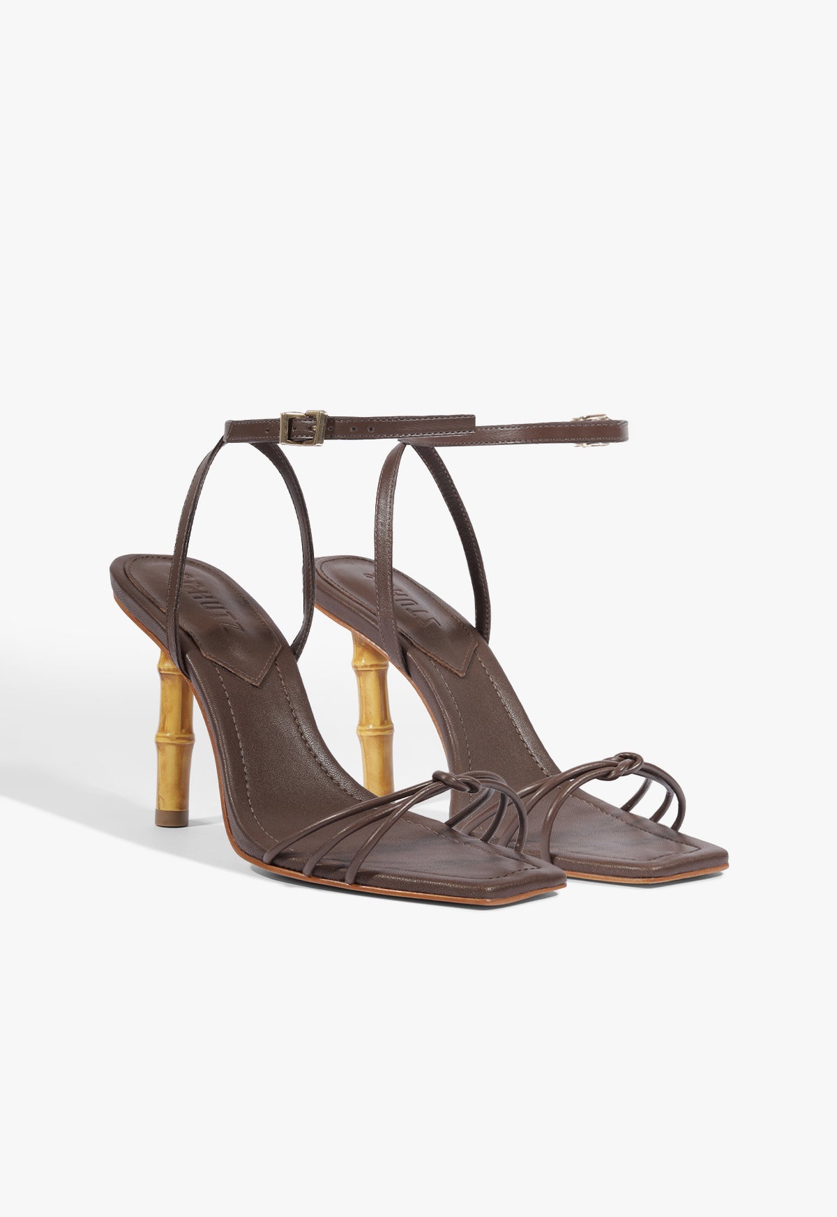 Haven Bamboo Leather Stiletto Sandal - Schutz Shoes