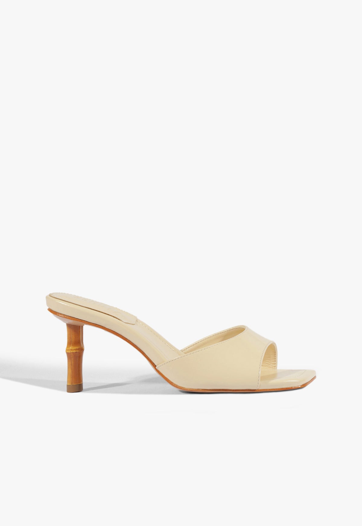 Leena Bamboo Leather Sandal 5 Egg Shell Leather - Schutz Shoes