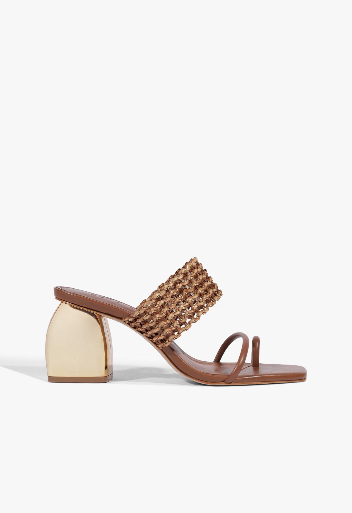 Aberdeen Mid Sandal 5 Cognac Synthetic - Schutz Shoes