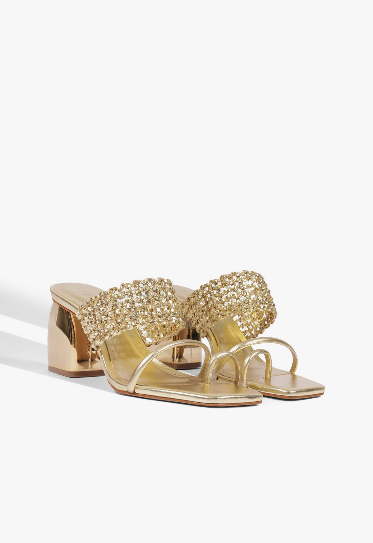 Aberdeen Mid Metallic Sandal - Schutz Shoes