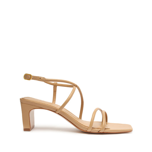 Aimee Block Leather Sandal Sandals RESORT 24 5 Light Beige Nappa Leather - Schutz Shoes