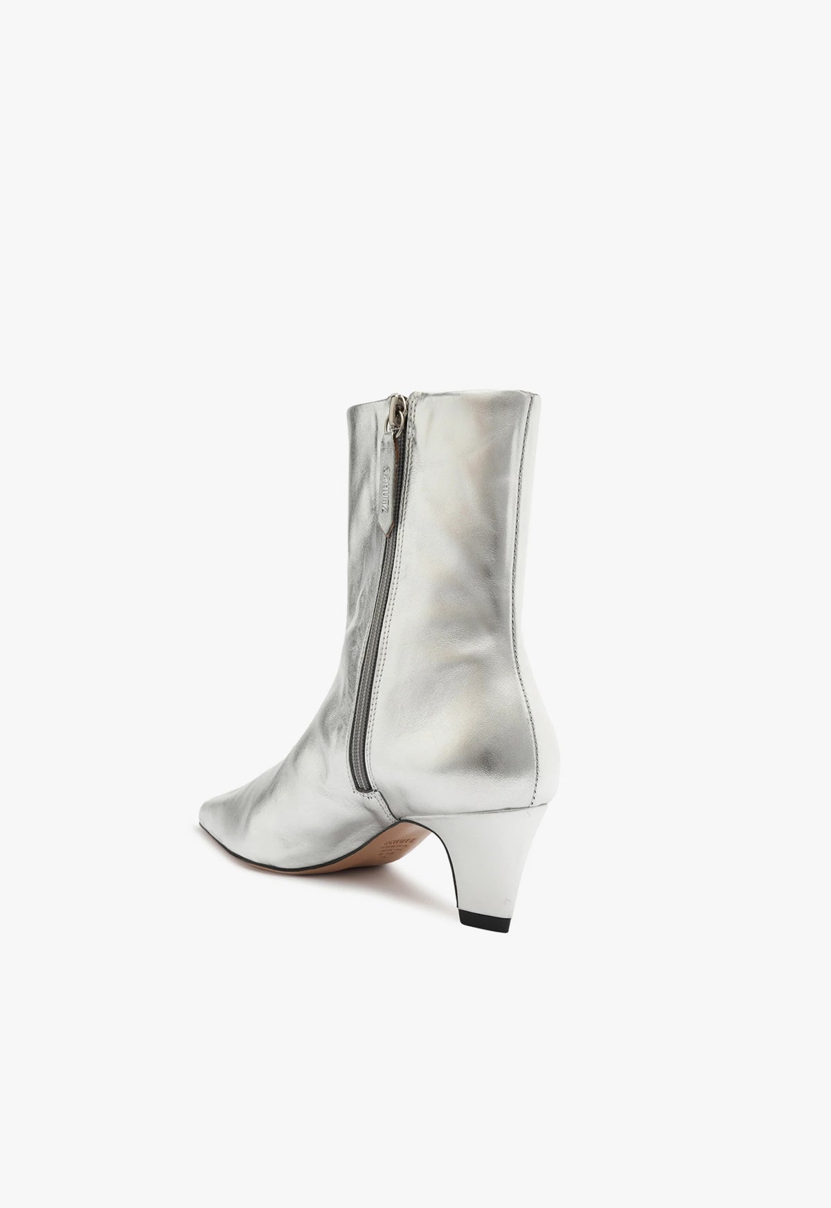 Dellia Metallic Leather Bootie Booties WINTER 23    - Schutz Shoes