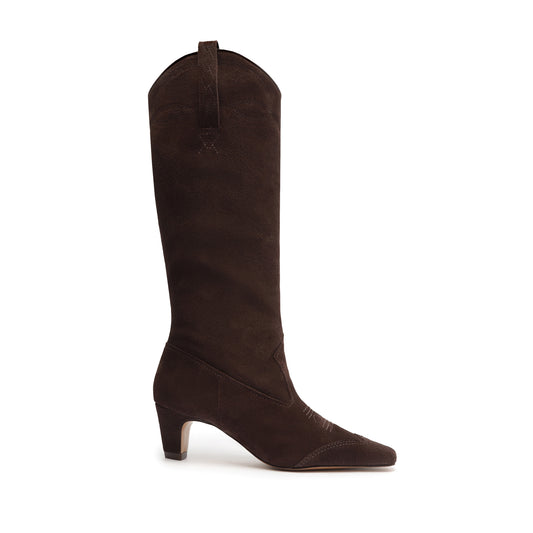 Allie Up Cow Suede Boot Boots WINTER 23 5 Dark Chocolate Cow Suede - Schutz Shoes