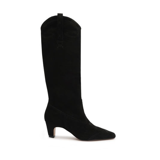 Allie Up Suede Boot Boots WINTER 23 5 Black Cow Suede - Schutz Shoes