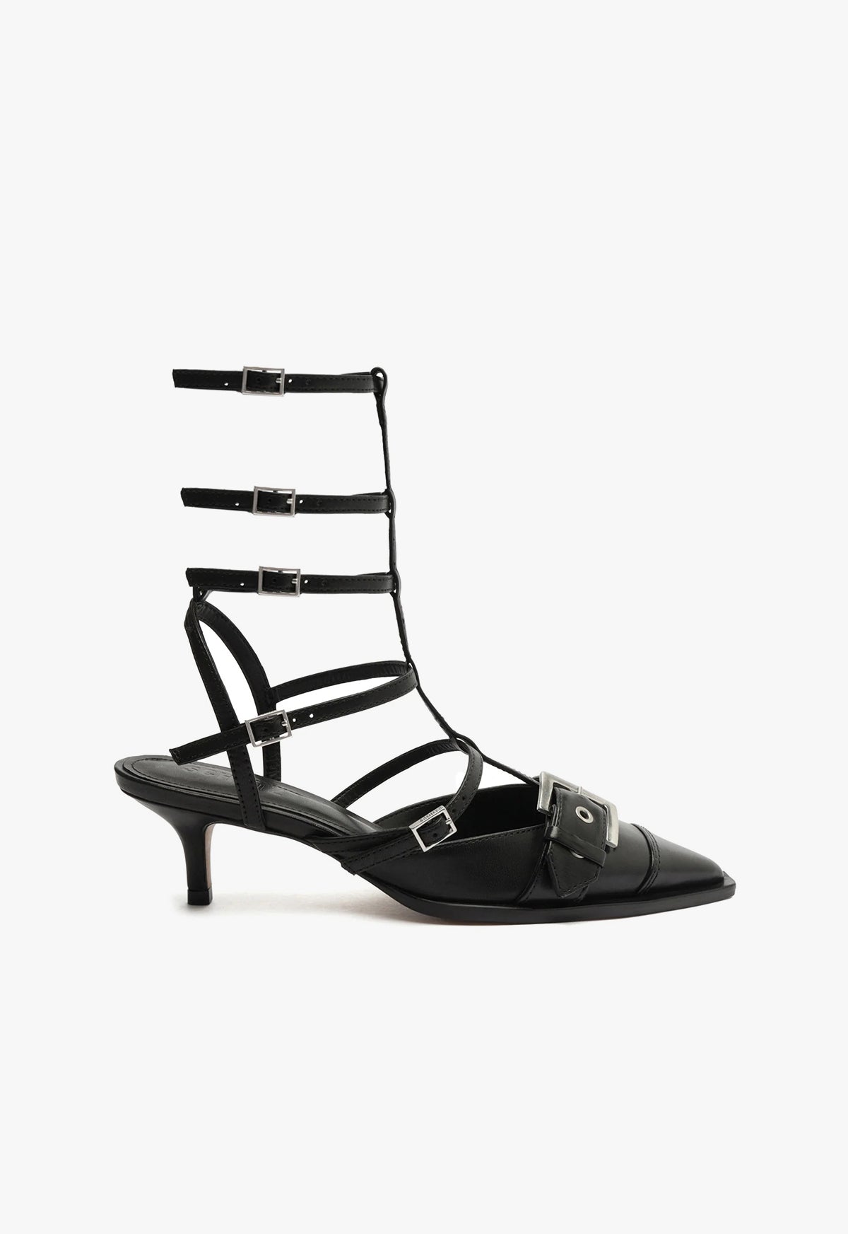 Penny Leather Pump 5 Black Atanado Leather - Schutz Shoes