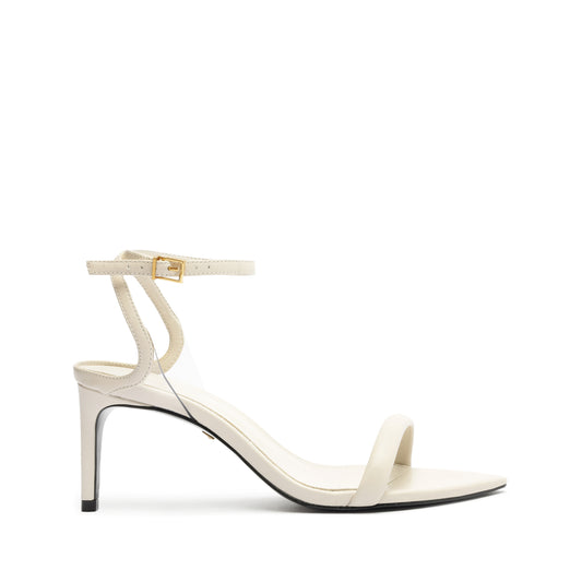 Skye Leather & Vinyl Sandal Sandals Fall 24 5 White Nappa Leather & Vinyl - Schutz Shoes