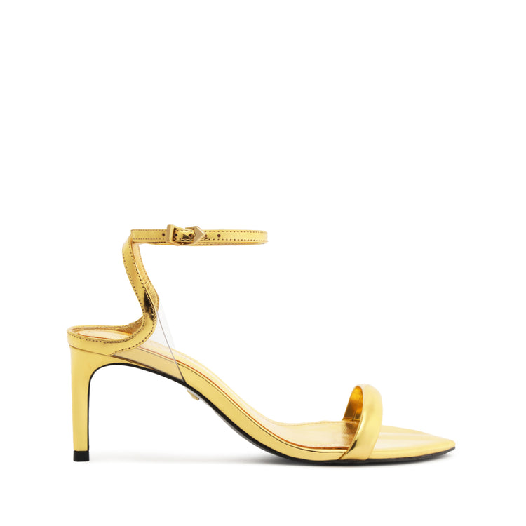 Skye Mid Stiletto Specchio Leather Sandal Sandals Fall 24 5 Gold Specchio Leather - Schutz Shoes