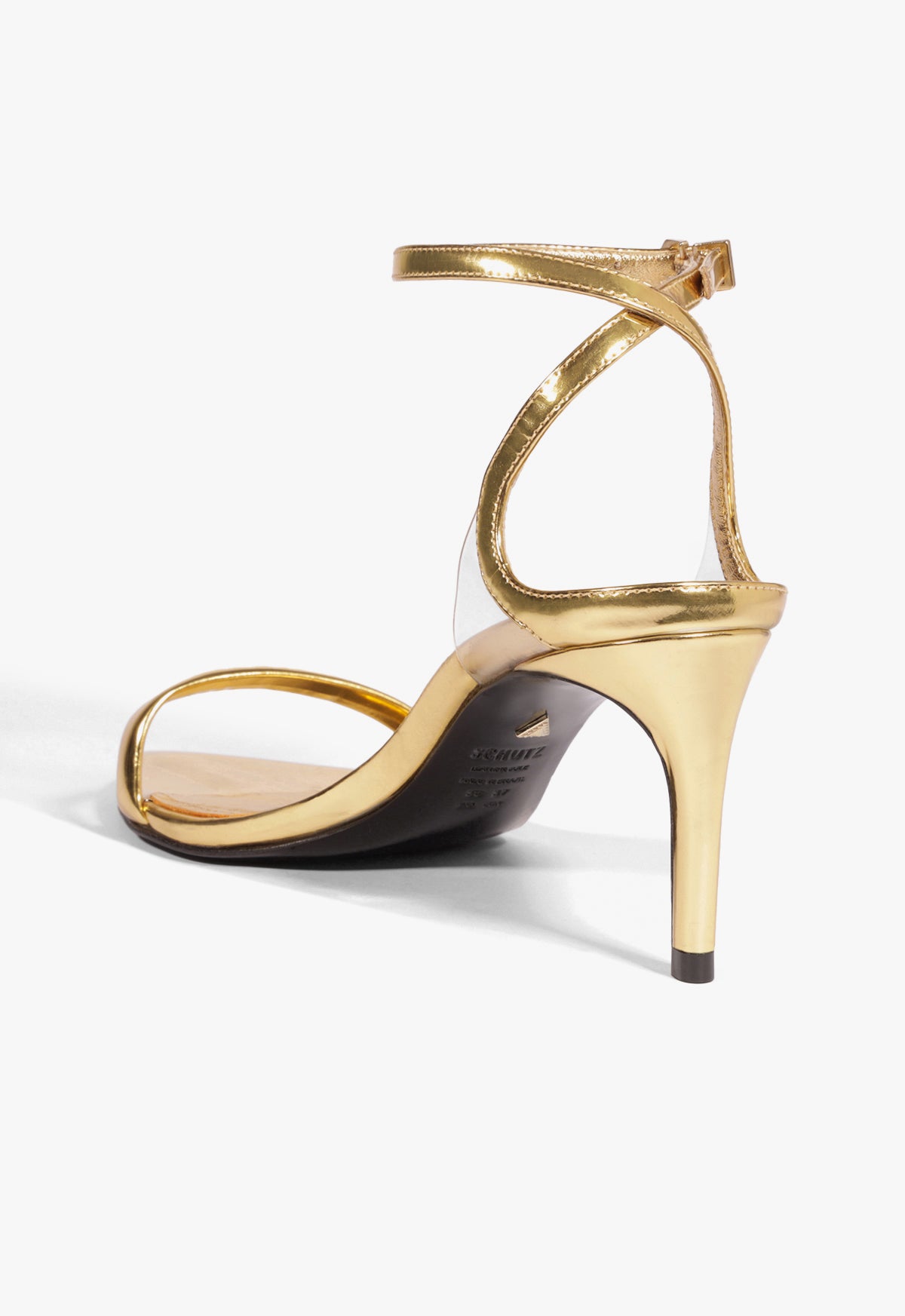 Skye Mid Stiletto Specchio Leather Sandal Sandals Fall 24 - Schutz Shoes