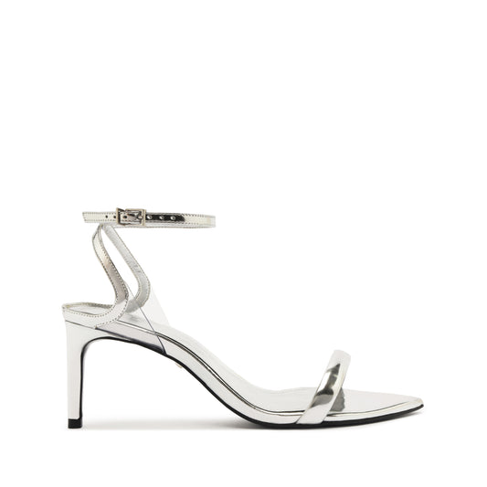 Skye Mid Stiletto Specchio Leather Sandal Sandals Fall 24 5 Silver Specchio Leather - Schutz Shoes