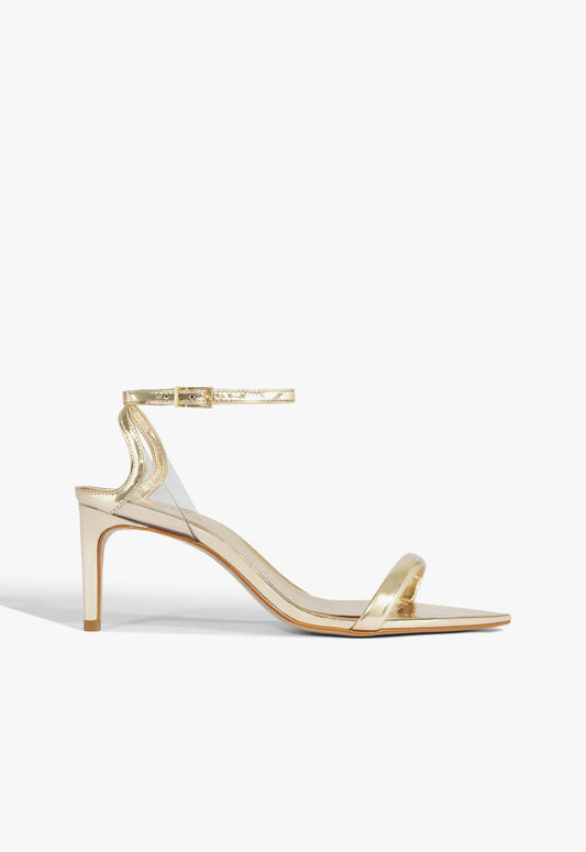 Skye Leaf Mid Metallic Sandal