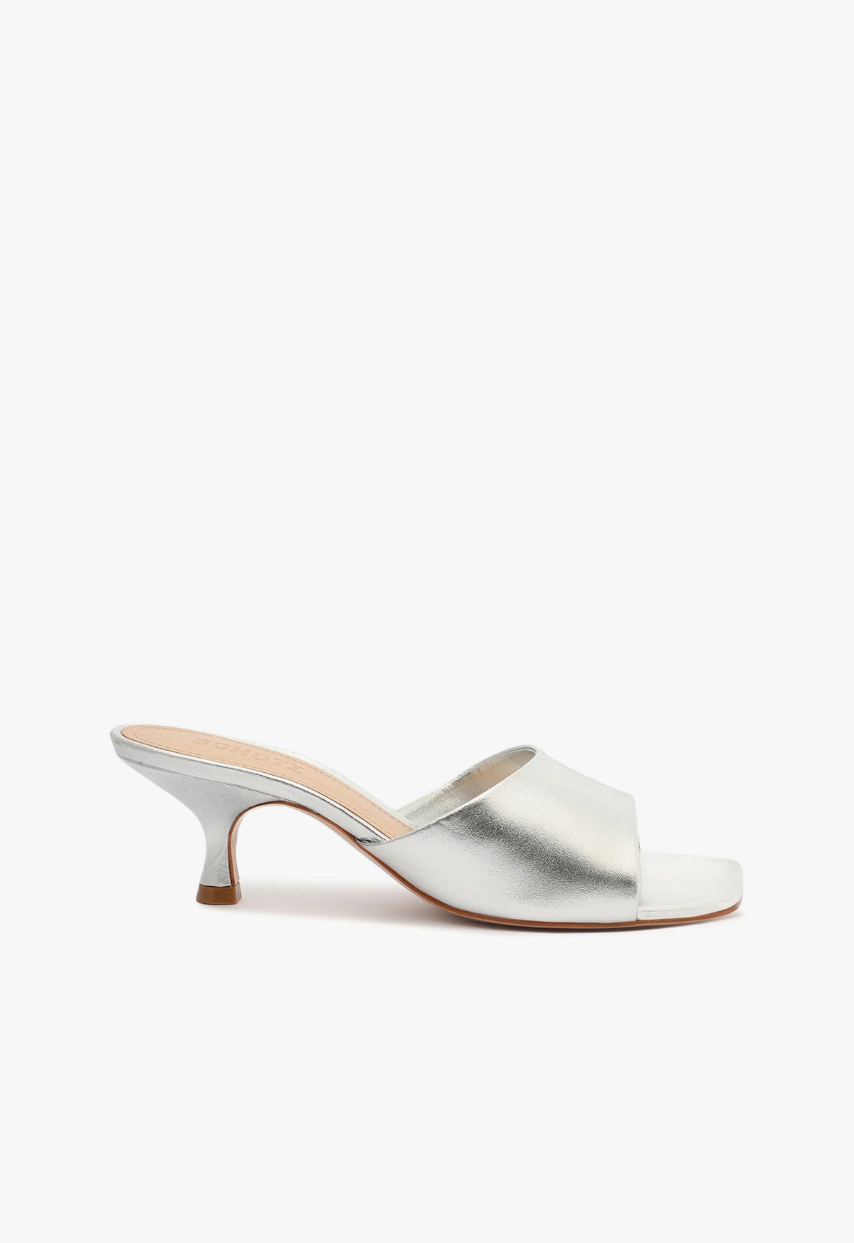 Dethalia Metallic Leather Sandal CO 5 Silver Metallic Leather - Schutz Shoes