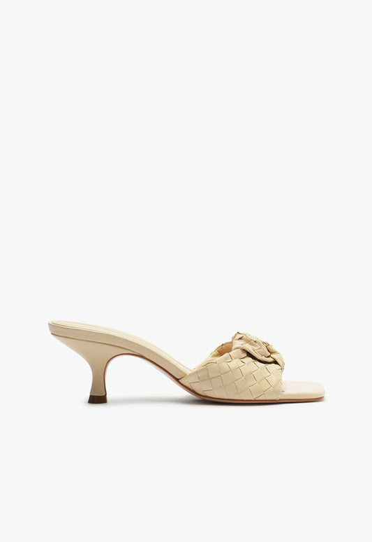 Kareena Knot Mule Sandal Sandals Resort 25 5 Beige Leather - Schutz Shoes