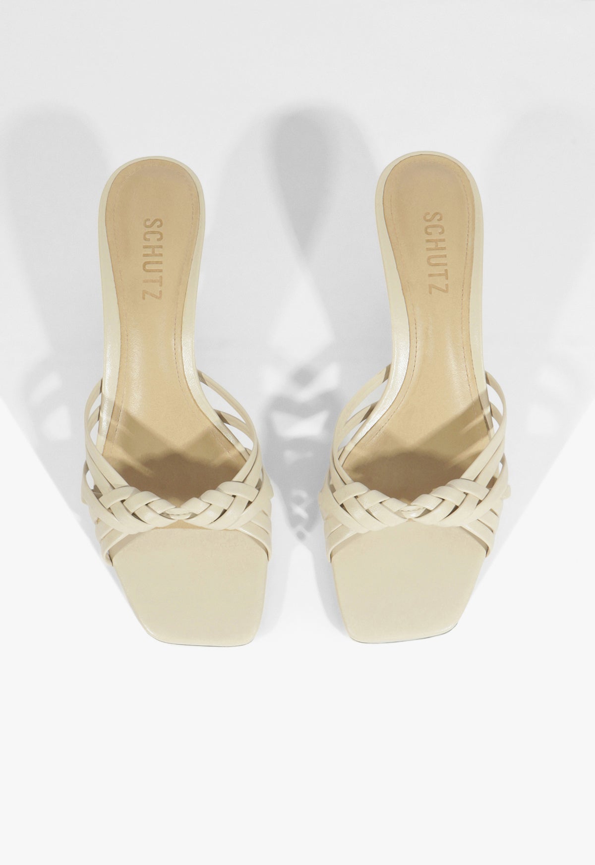 Tara Mule Mid Leather Sandal Resort 26 - Schutz Shoes