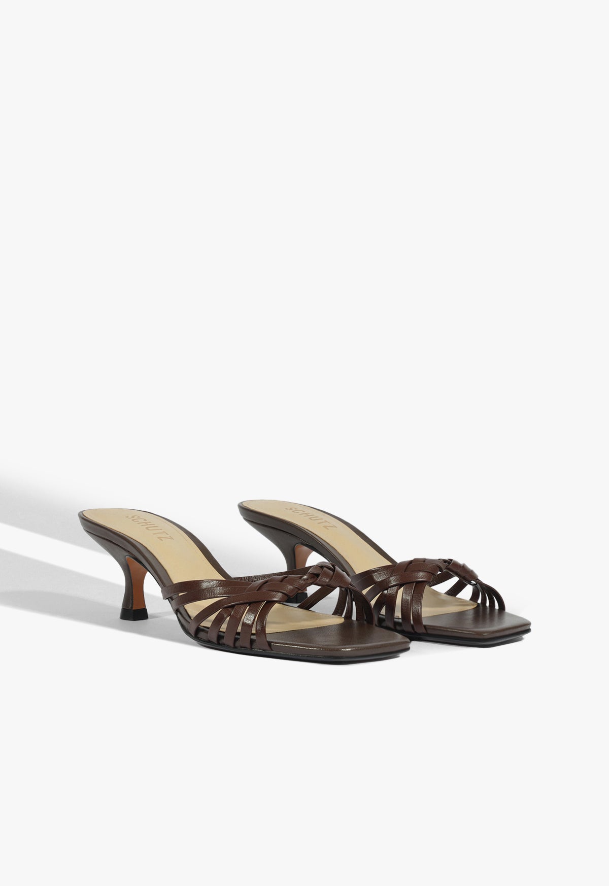 Tara Mule Mid Leather Sandal Resort 26 - Schutz Shoes