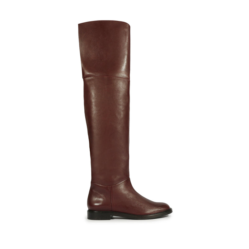 Terrance Over the Knee Boot Boots Fall 24 5 Cherry Leather - Schutz Shoes