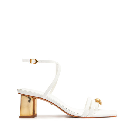 Elysa Atanado Leather Sandal Sandals SPRING 24 5 White Atanado Leather - Schutz Shoes