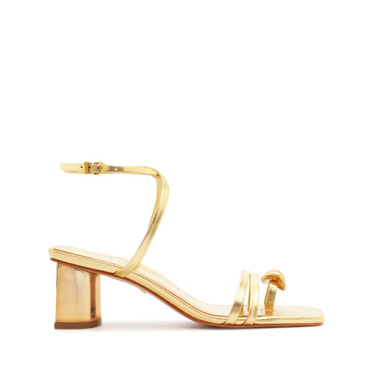 Elysa Metallic Leather Sandal Sandals SPRING 24 5 Gold Metallic Leather - Schutz Shoes