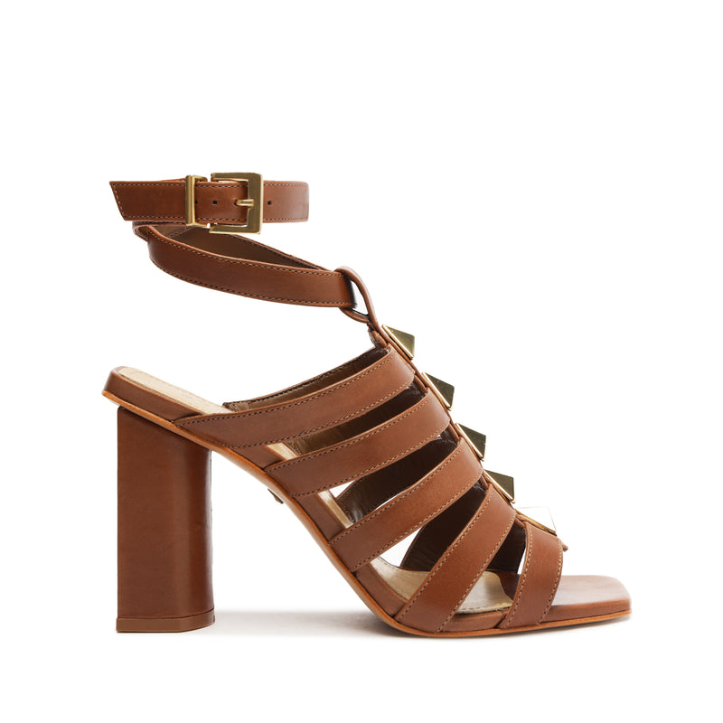 Kyrie Leather Sandal Sandals Spring 24 5 Brown Atanado Leather - Schutz Shoes