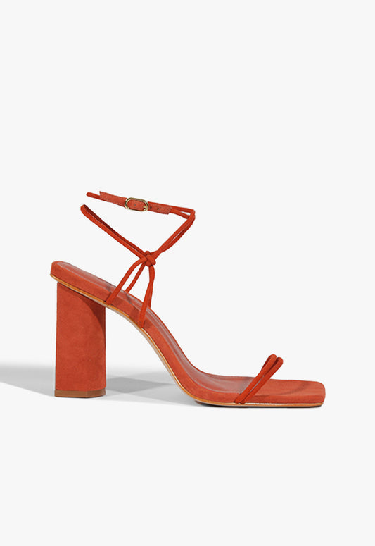 Pompeii Suede Sandal Spring 25 5 Orange Suede - Schutz Shoes