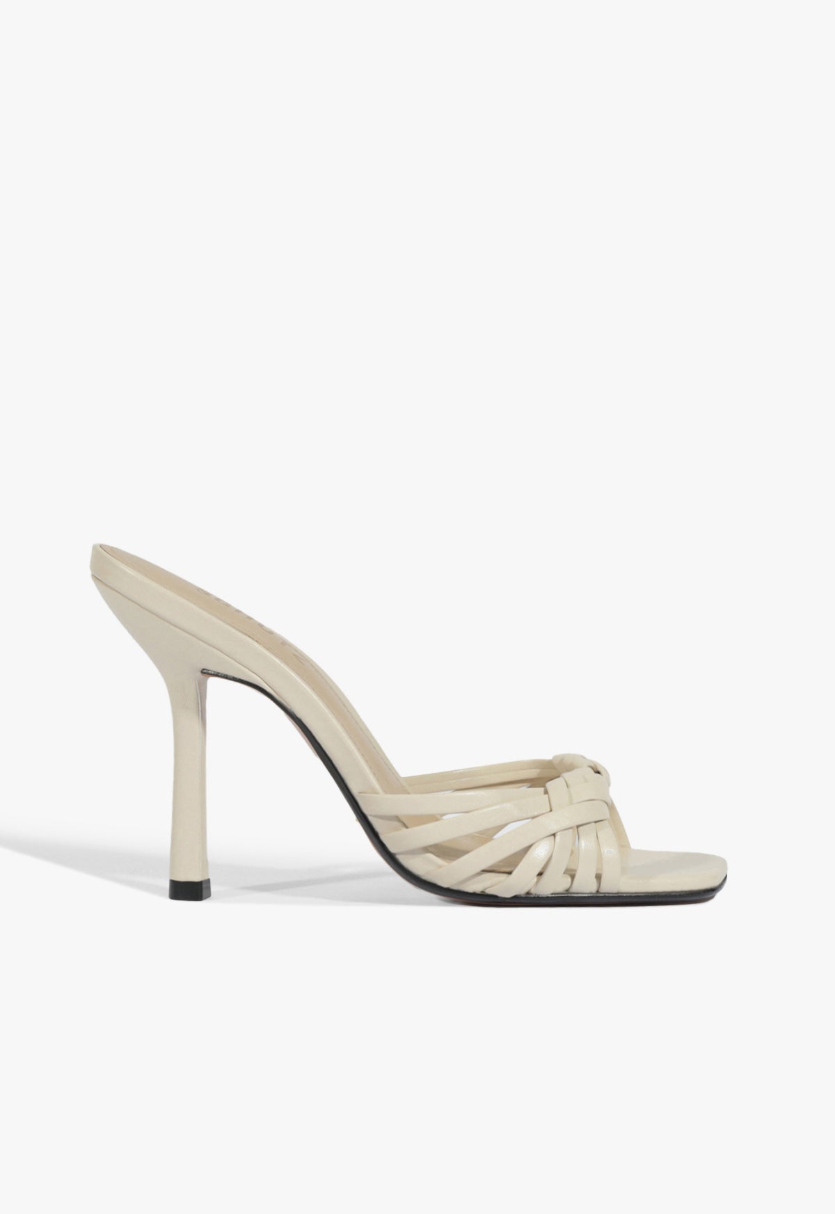 Tara Mule Leather Sandal Resort 26 5 Sugar White Leather - Schutz Shoes