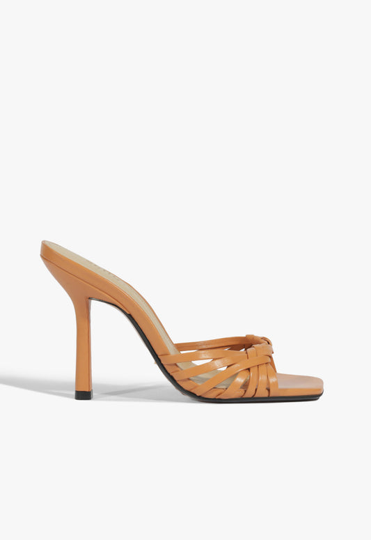 Tara Mule Leather Sandal Resort 26 5 Earth Clay Leather - Schutz Shoes