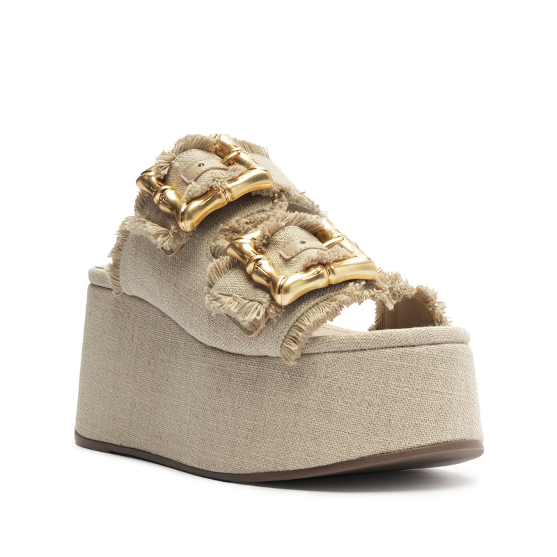 Enola Flatform Linen Sandal Sandals Spring 24    - Schutz Shoes
