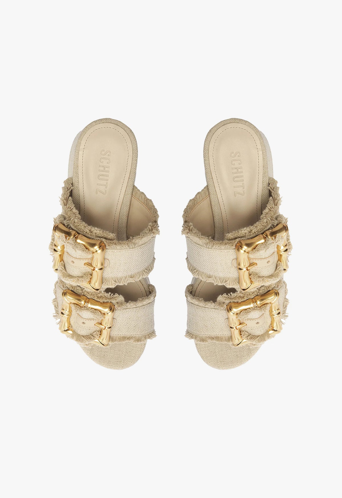 Enola Flatform Linen Sandal Sandals SPRING 24 - Schutz Shoes