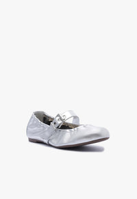 Go to related product Calita Metallic Leather Flat