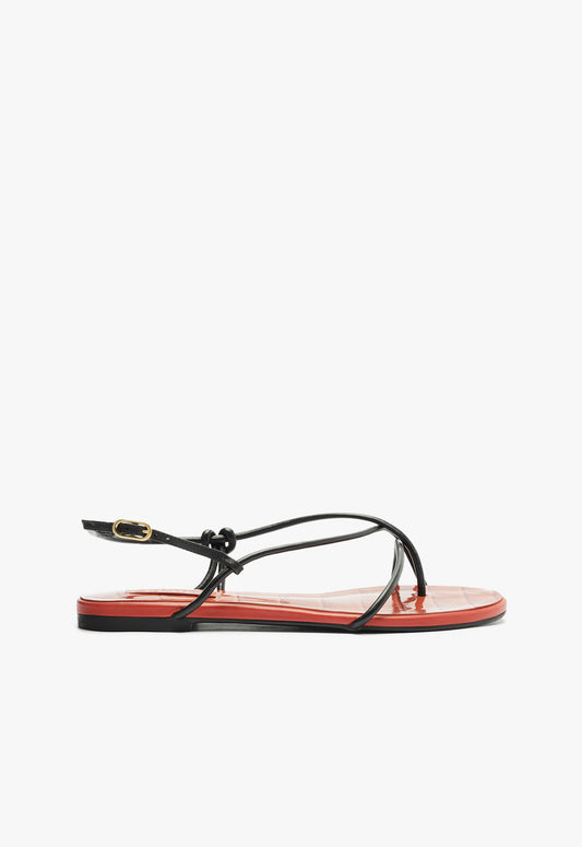 Malta Flat Sandal Flats Resort 25 5 Orange Synthetic - Schutz Shoes