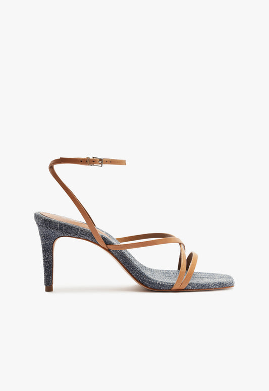 Bari Mid Sandal Sandals Resort 25 5 Blue Leather - Schutz Shoes