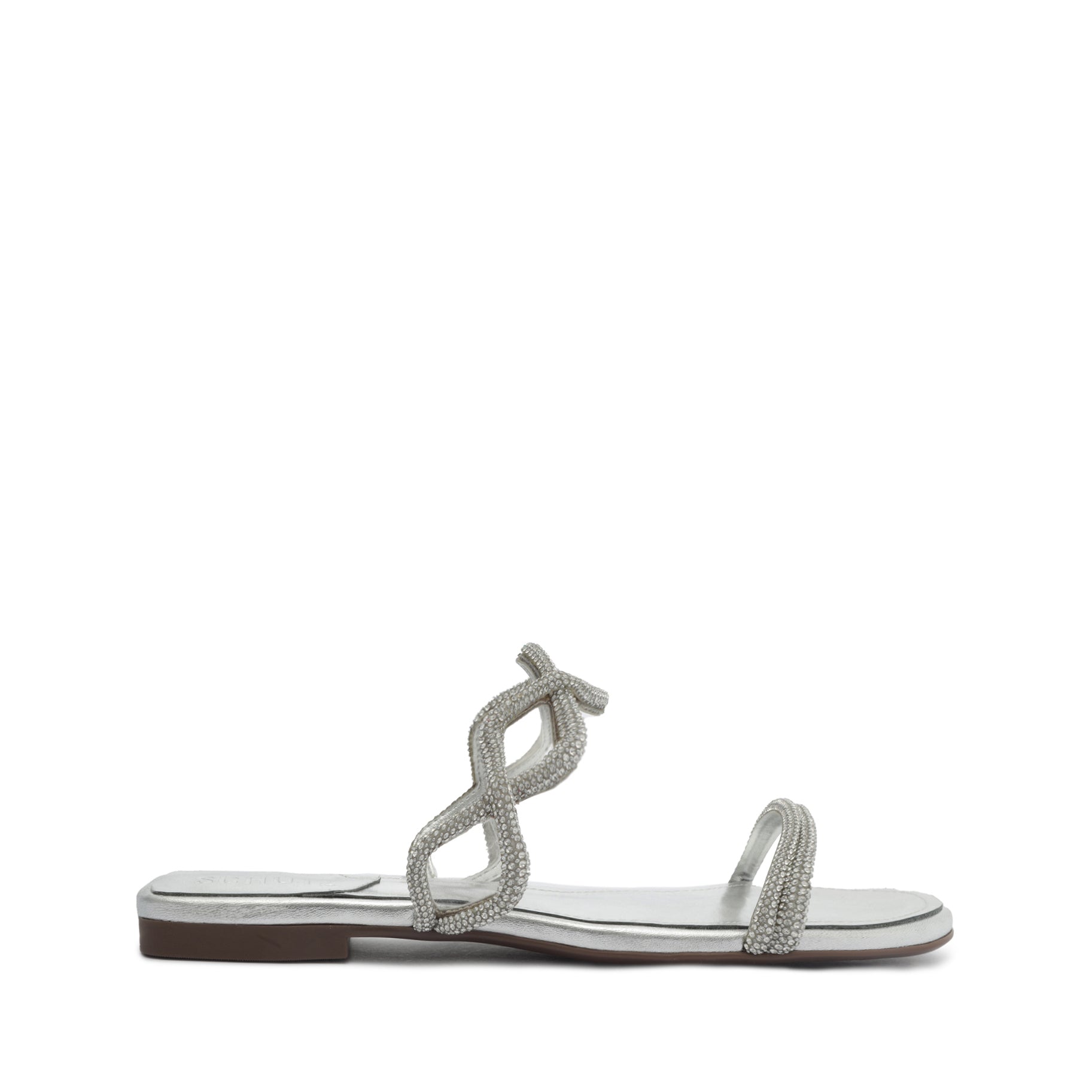 Arabella Glam Vinyl Sandal High Summer 23 5 Silver Vinyl - Schutz Shoes