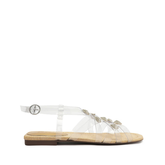 Georgia Sandal Flats OLD 5 Sand Vinyl - Schutz Shoes