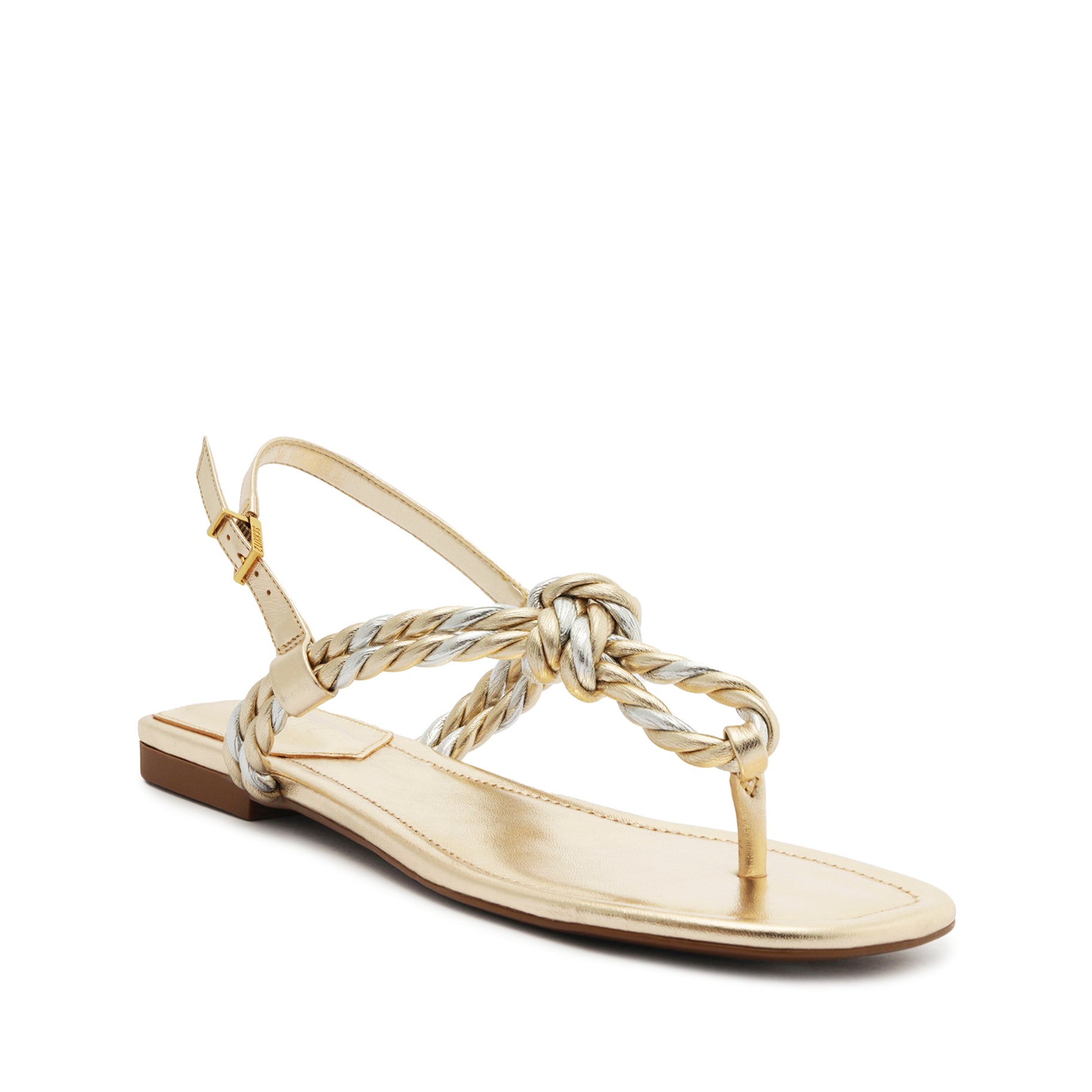 Sage Metallic Flat Sandal Flats High Summer 24    - Schutz Shoes