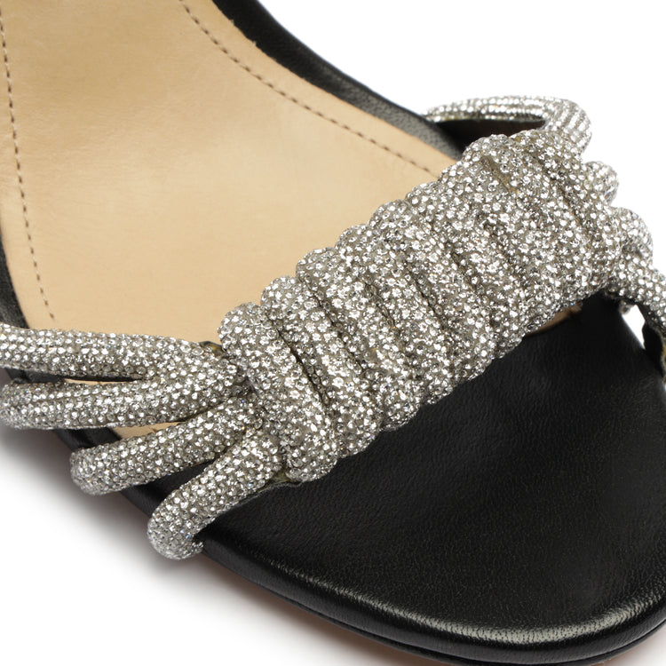 Jewell Block Leather Sandal