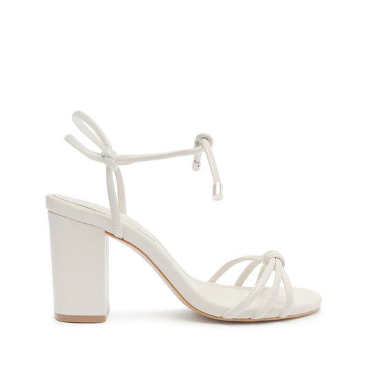 Kate High Block Leather Sandal Sandals SUMMER 24 5 White Synthetic - Schutz Shoes