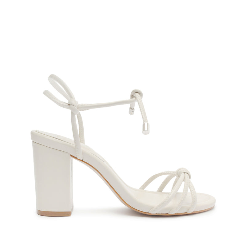 Kate High Block Leather Sandal Sandals Summer 24 5 White Synthetic - Schutz Shoes