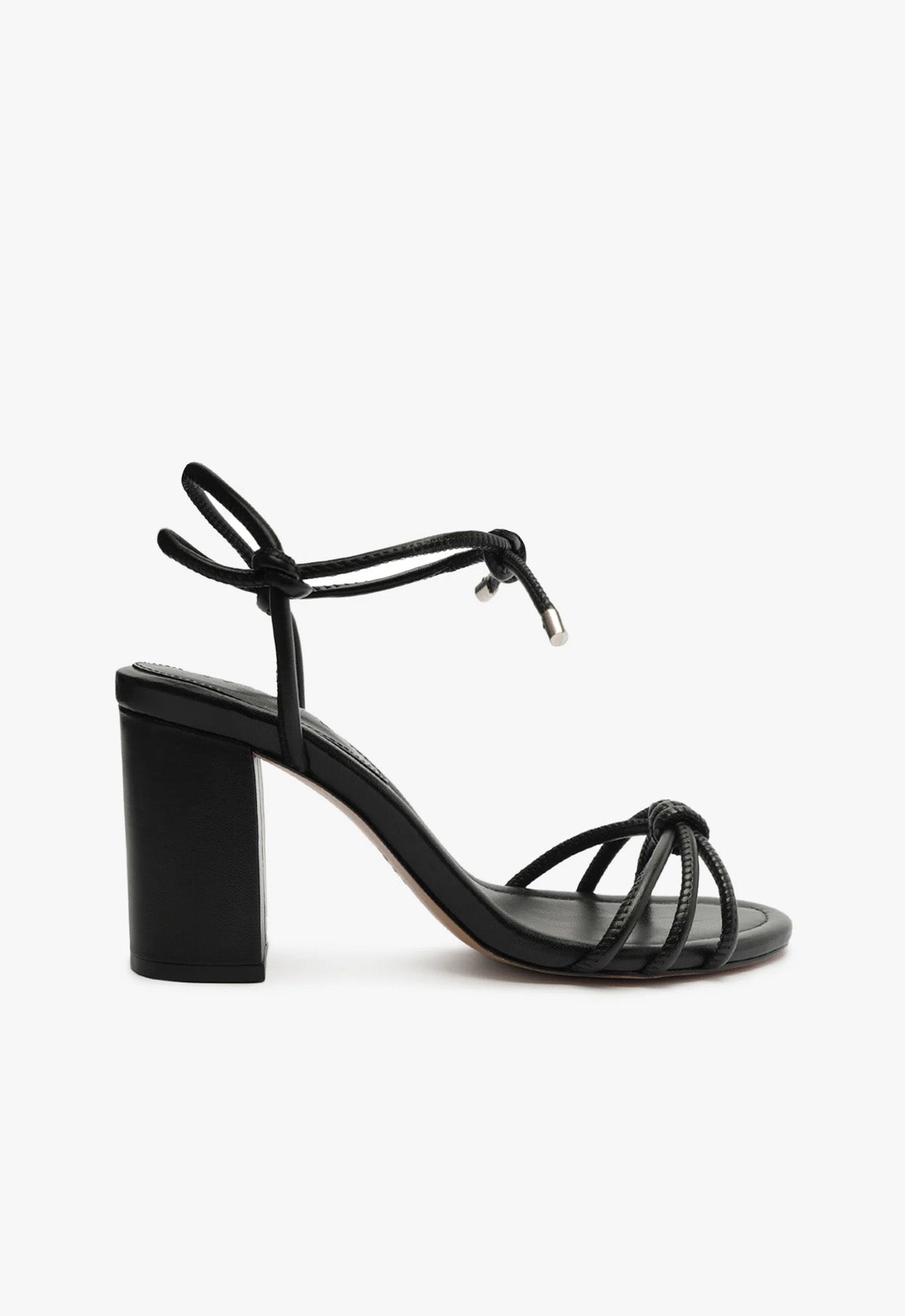 Kate High Block Leather Sandal Sandals SUMMER 24 5 Black Synthetic - Schutz Shoes