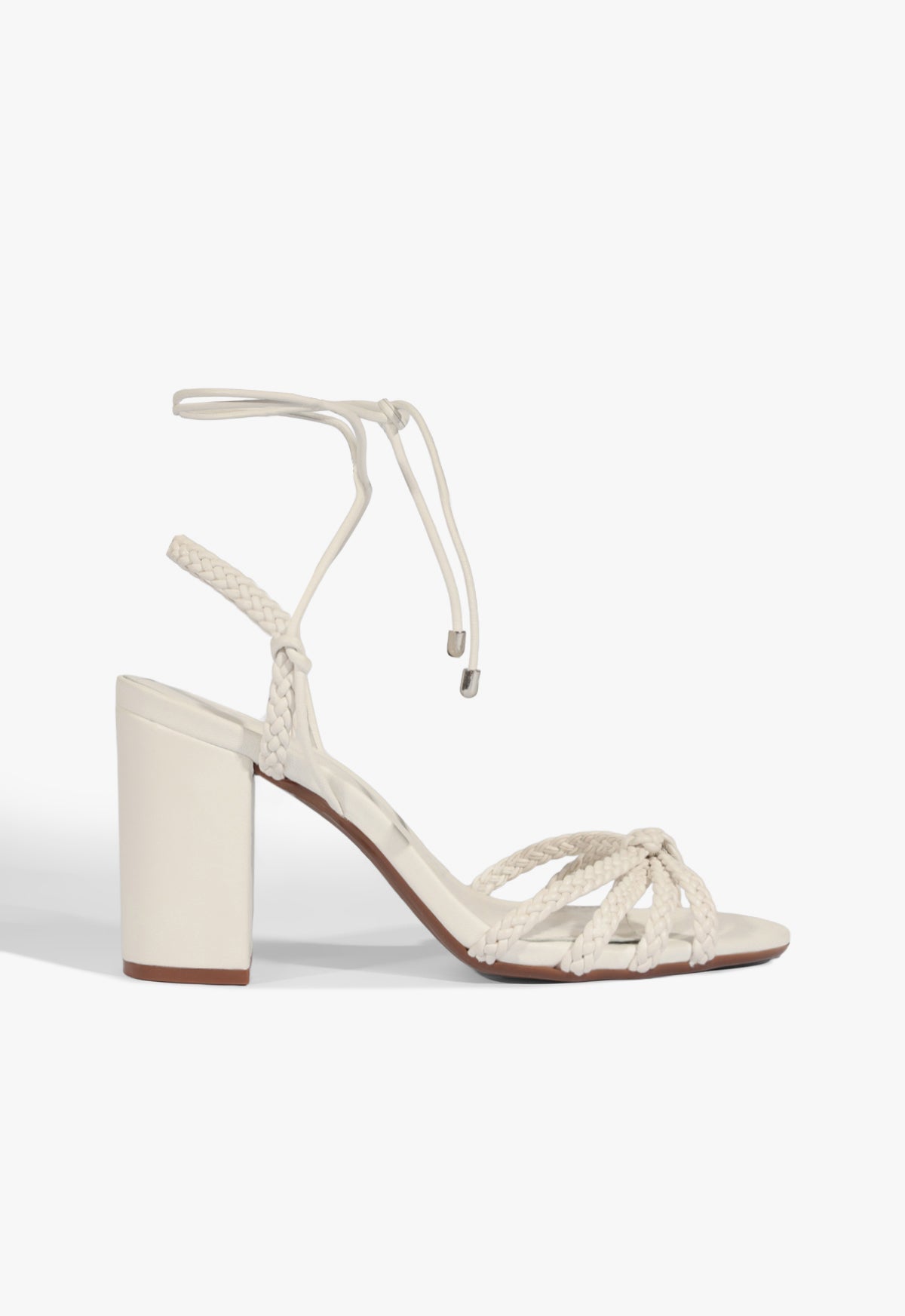 Adele Block Sandal 5 White Synthetic - Schutz Shoes