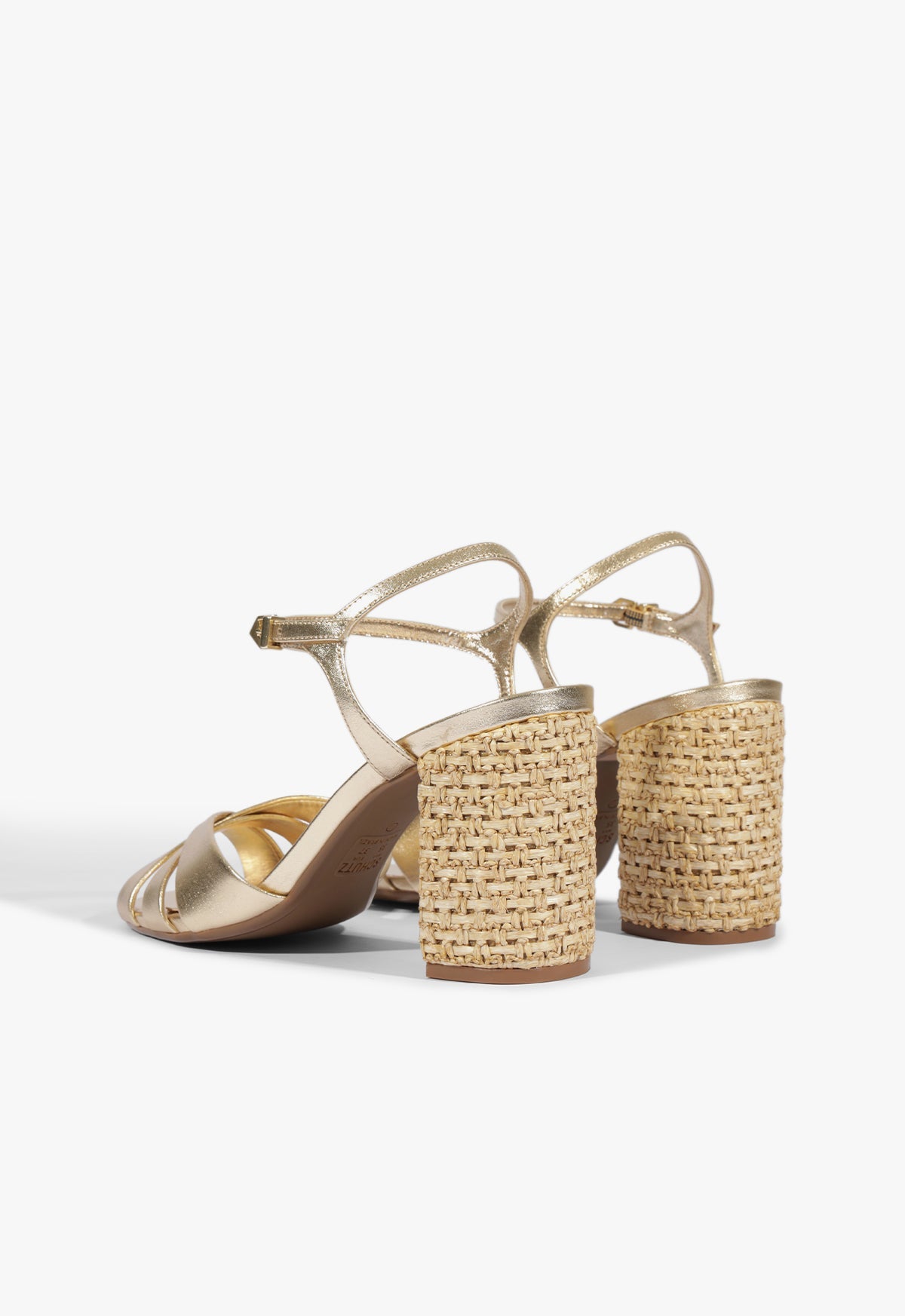 Keefa Raffia High Block Sandal - Schutz Shoes