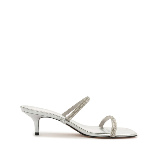 Taliah Square Leather Sandal Sandals RESORT 24 5 Silver Leather - Schutz Shoes