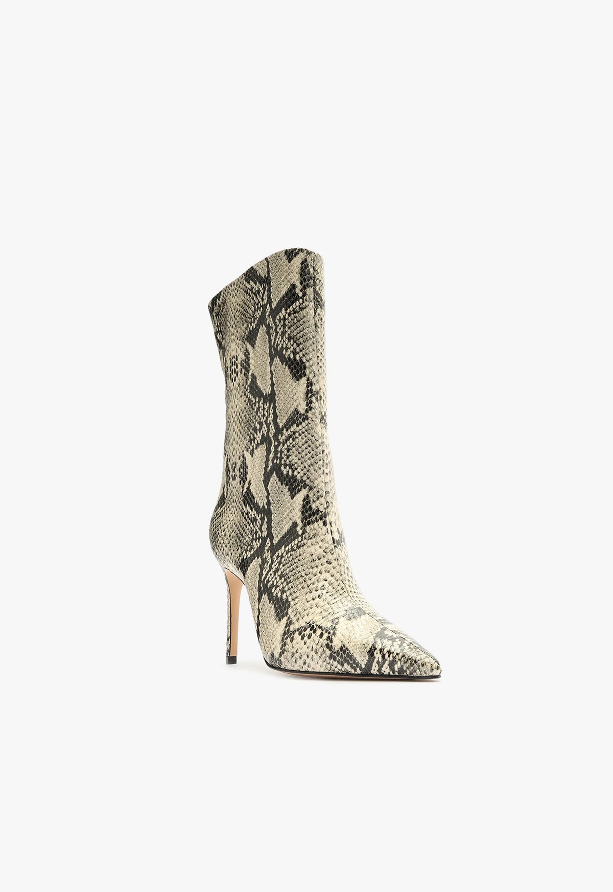 Mary Snake Embossed Leather Bootie Booties Pre Fall 22    - Schutz Shoes