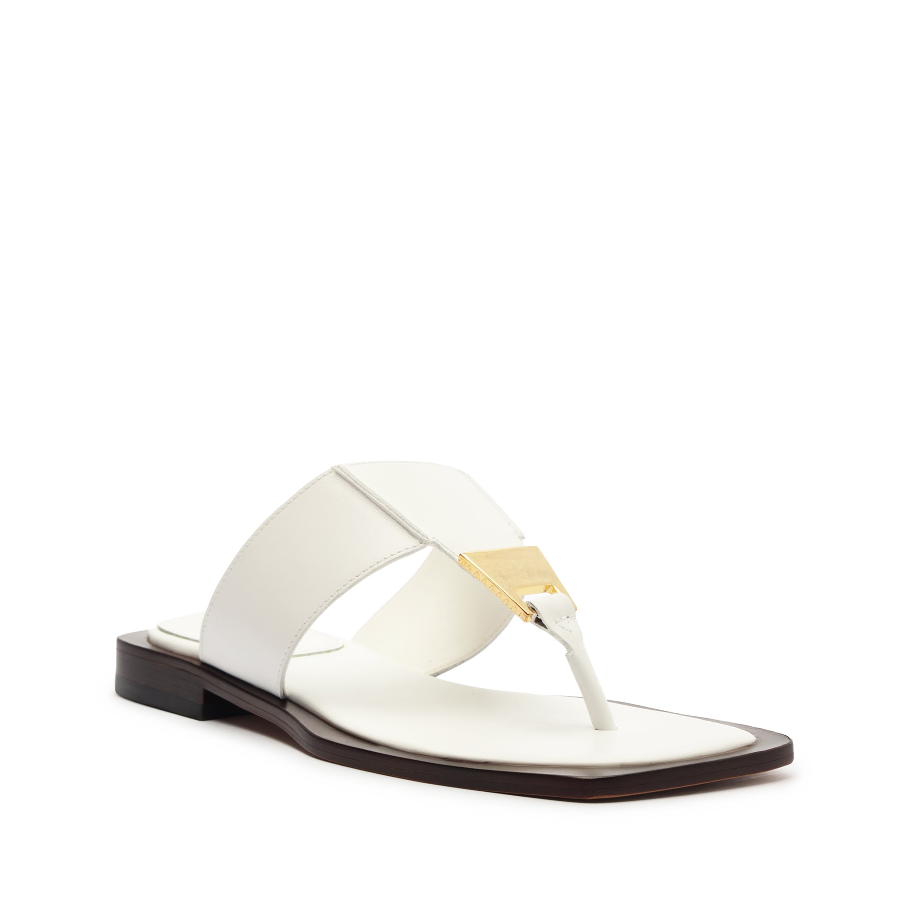 Salma Leather Flat Sandal Flats High Summer 24    - Schutz Shoes