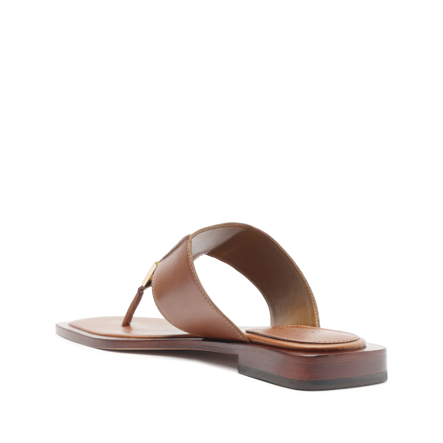 Salma Metallic Leather Flat Sandal Flats High Summer 24    - Schutz Shoes